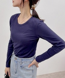 【オールシーズン使えるTHEベーシック】スムースクルーネック長袖Tシャツ