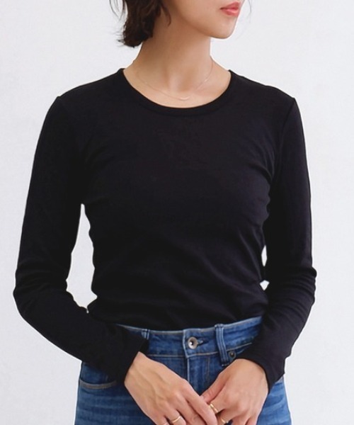 セール】【オールシーズン使えるTHEベーシック】スムースクルーネック
