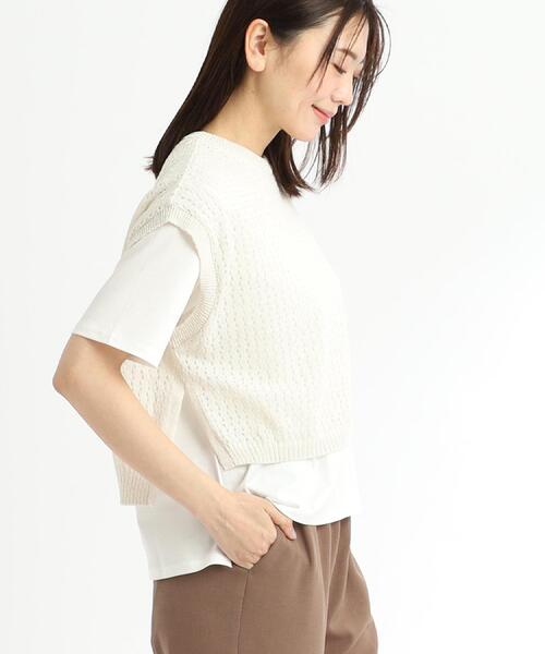 Reflect / リフレクト 【夏SALE／手洗い可】メッシュニットベスト セール】【夏SALE／手洗い可】メッシュニットベスト（ニット