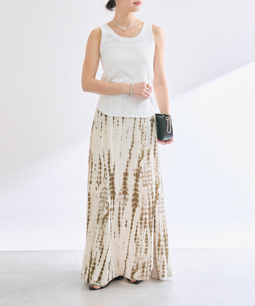 RIVE DROITE（リヴドロワ）の「【2way仕様】テレコ2WAYタンク（キャミソール・レディース・ブラウン/オレンジ/グレイッシュベージュ/オフホワイト・FREE）」の15枚目の写真