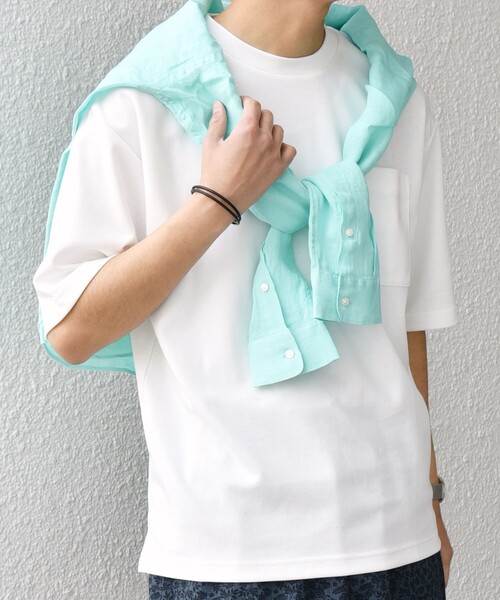 SHIPSany:〈接触冷感〉COOLTOUCHスムースリラックスポケットTシャツ◇