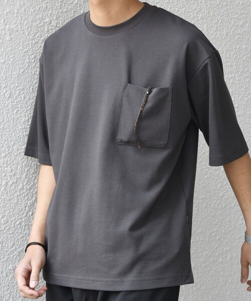 SHIPSany:〈接触冷感〉COOLTOUCHスムースリラックスポケットTシャツ◇