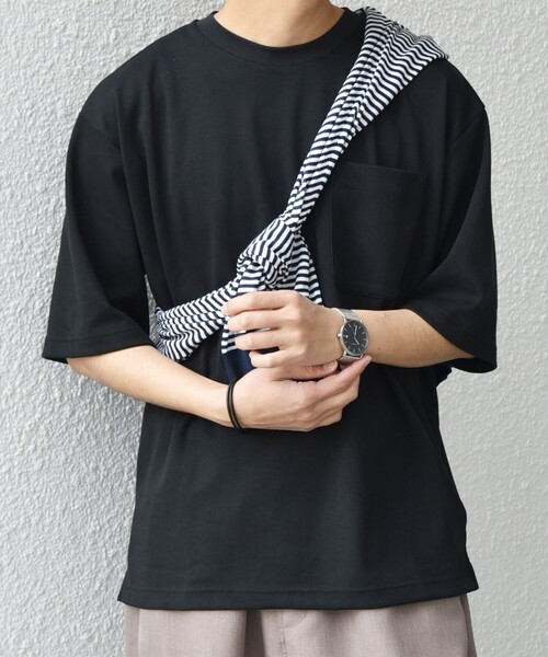 SHIPSany:〈接触冷感〉COOLTOUCHスムースリラックスポケットTシャツ◇