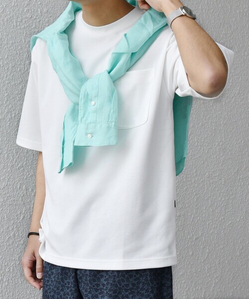 SHIPSany:〈接触冷感〉COOLTOUCHスムースリラックスポケットTシャツ◇