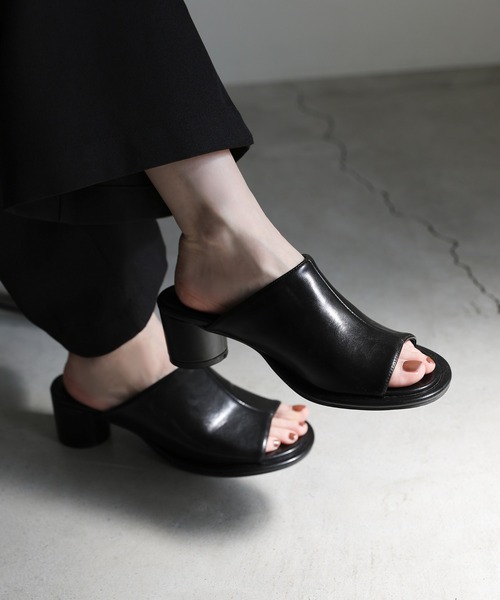 select MOCA（セレクトモカ）の「シリンダーヒールサンダル（サンダル・レディース・ブラック/ブラウン・LARGE/MEDIUM/SMALL）」の5枚目の写真
