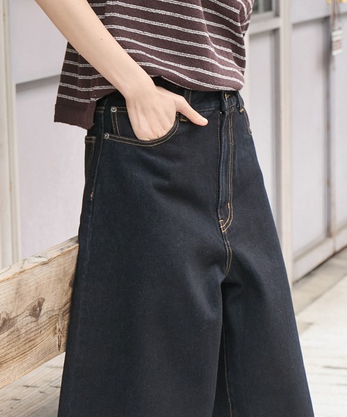 MONO-MART(モノマート)の「ヴィンテージ加工 ジョーツ デニムショートパンツ(デニムパンツ・レディース・インディゴブルー/ブラック/ライトブルー/ブルー/ブラック系/ブルー系/ネイビー・S/M/L)」の11枚目の写真