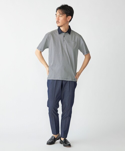 SHIPS(シップス)の「SHIPS: 〈接触冷感 / 抗菌防臭機能〉クールタッチ スムース ポロシャツ(Tシャツ/カットソー・メンズ・ホワイト/ネイビー/ダークブルー/ブラック・SMALL/MEDIUM/LARGE/X-LARGE)」の7枚目の写真