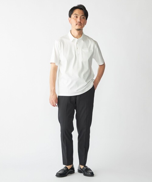 SHIPS(シップス)の「SHIPS: 〈接触冷感 / 抗菌防臭機能〉クールタッチ スムース ポロシャツ(Tシャツ/カットソー・メンズ・ホワイト/ネイビー/ダークブルー/ブラック・SMALL/MEDIUM/LARGE/X-LARGE)」の12枚目の写真