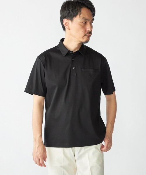 SHIPS(シップス)の「SHIPS: 〈接触冷感 / 抗菌防臭機能〉クールタッチ スムース ポロシャツ(Tシャツ/カットソー・メンズ・ホワイト/ネイビー/ダークブルー/ブラック・SMALL/MEDIUM/LARGE/X-LARGE)」の15枚目の写真