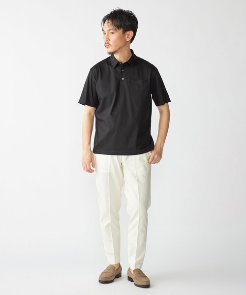 SHIPS(シップス)の「SHIPS: 〈接触冷感 / 抗菌防臭機能〉クールタッチ スムース ポロシャツ(Tシャツ/カットソー・メンズ・ホワイト/ネイビー/ダークブルー/ブラック・SMALL/MEDIUM/LARGE/X-LARGE)」の16枚目の写真