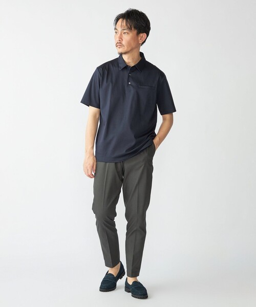 SHIPS(シップス)の「SHIPS: 〈接触冷感 / 抗菌防臭機能〉クールタッチ スムース ポロシャツ(Tシャツ/カットソー・メンズ・ホワイト/ネイビー/ダークブルー/ブラック・SMALL/MEDIUM/LARGE/X-LARGE)」の18枚目の写真