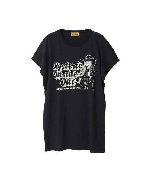 HYSTERIC GLAMOUR（ヒステリックグラマー）の「INSIDE OUT Tシャツ（Tシャツ/カットソー・レディース・ブラック/カーキ/ベージュ・FREE）」の2枚目の写真