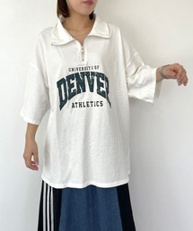 襟付きロゴビッグTシャツ