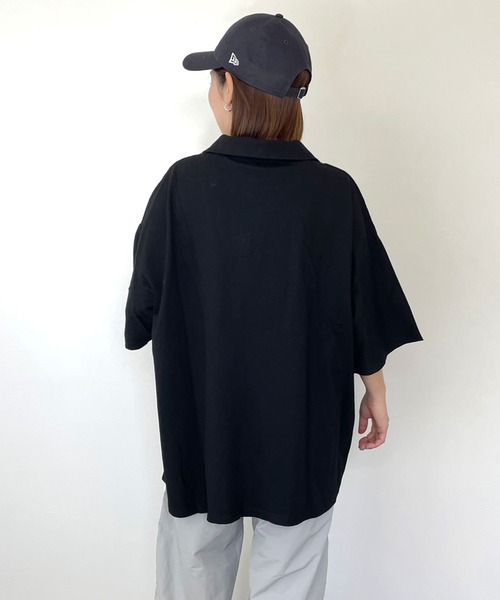 CRB(シーアールビー)の「襟付きロゴビッグTシャツ(Tシャツ/カットソー・レディース・オフホワイト/ライム/ブラック/グレー・F)」の13枚目の写真