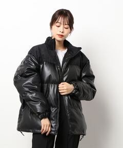 セール】DIAMOND QUILT LAMB LEATHER DOWN JACKET / ダイアモンド