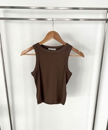 4INT.（フォイント）の「【レイヤード/シーズンレス】ラウンドネック ベーシック リブ タンクトップ（タンクトップ）」