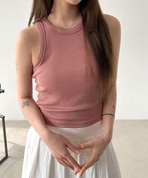4INT.（フォイント）の「【レイヤード/シーズンレス】ラウンドネック ベーシック リブ タンクトップ（タンクトップ）」