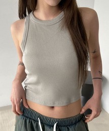 4INT.（フォイント）の「【レイヤード/シーズンレス】ラウンドネック ベーシック リブ タンクトップ（タンクトップ）」