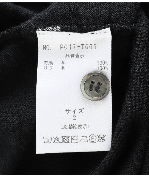 PORT BY ARK（ポートバイアーク）の「PORT BY ARK / ポートバイアーク：Wool Henley Neck T-shirt：PO17-T003[COR]（Tシャツ/カットソー・メンズ・ブラック/サンドベージュ・1/2）」の10枚目の写真