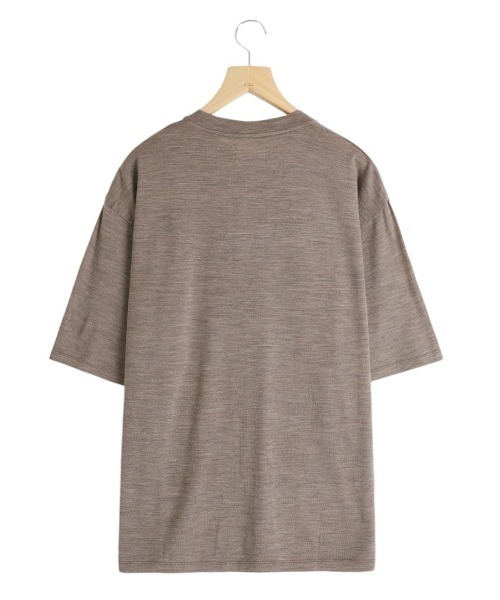 PORT BY ARK（ポートバイアーク）の「PORT BY ARK / ポートバイアーク：Wool Henley Neck T-shirt：PO17-T003[COR]（Tシャツ/カットソー・メンズ・ブラック/サンドベージュ・1/2）」の18枚目の写真
