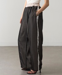 【MAGASIN DE MODE Onjna】レイヤードオーガンジーサイドラインパンツ trc