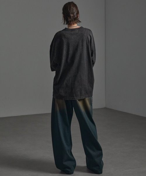 CIYOT（シヨウト）の「【CIYOT-シヨウト-】ヴィンテージ加工 ピグメント エンブレム刺繍 ロゴパッチ半袖Tシャツ（Tシャツ/カットソー・メンズ・ダークネイビー/レッド/グレー/ブラック・M/L）」の15枚目の写真