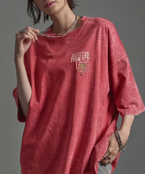 CIYOT（シヨウト）の「【CIYOT-シヨウト-】ヴィンテージ加工 ピグメント エンブレム刺繍 ロゴパッチ半袖Tシャツ（Tシャツ/カットソー・メンズ・ダークネイビー/レッド/グレー/ブラック・M/L）」の16枚目の写真