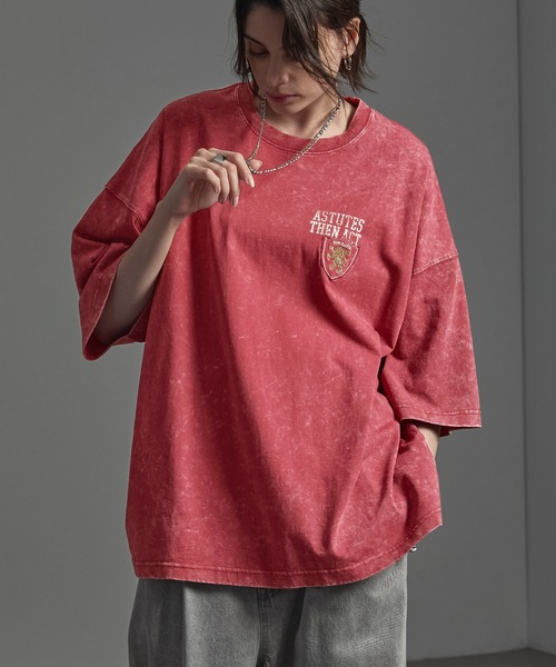 CIYOT（シヨウト）の「【CIYOT-シヨウト-】ヴィンテージ加工 ピグメント エンブレム刺繍 ロゴパッチ半袖Tシャツ（Tシャツ/カットソー・メンズ・ダークネイビー/レッド/グレー/ブラック・M/L）」の18枚目の写真