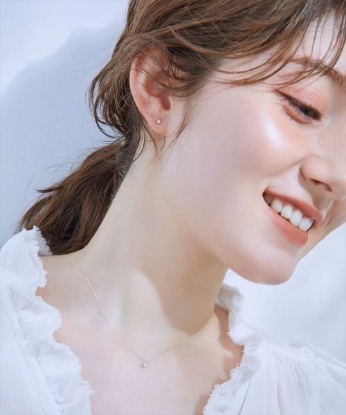 Jolie Toujours（ジョリトゥジュール）の「【金属アレルギー軽減】〈Silver925〉ＣＺフクリンピアス（ピアス（両耳用）・レディース・シルバー・FREE）」の8枚目の写真