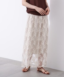 N.（N. Natural Beauty Basic）（エヌエヌナチュラルビューティーベーシック）の「レースAラインスカート（スカート）」