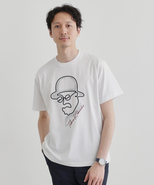 TAKEO KIKUCHI（タケオキクチ）の「【Sサイズ～】フェイスロープ刺繍 天竺Tシャツ（Tシャツ/カットソー・メンズ・ホワイト/ブラック/オリーブ/ネイビー/ブラウン系その他・01/02/03/04）」の2枚目の写真