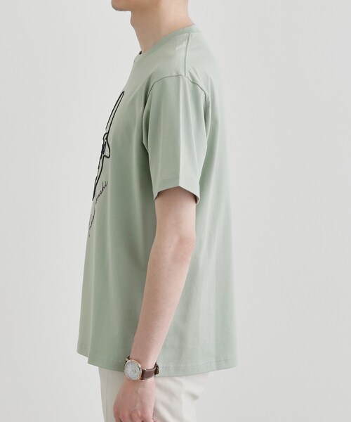 TAKEO KIKUCHI（タケオキクチ）の「【Sサイズ～】フェイスロープ刺繍 天竺Tシャツ（Tシャツ/カットソー・メンズ・ホワイト/ブラック/オリーブ/ネイビー/ブラウン系その他・01/02/03/04）」の8枚目の写真