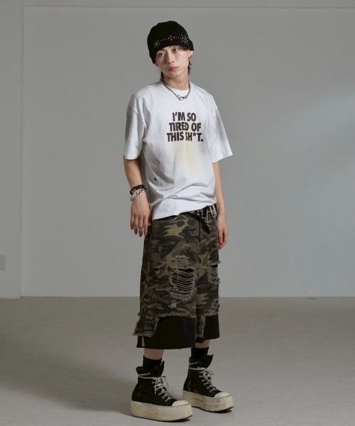 Chikashitsu +(チカシツプラス)の「【Chikashitsu +】multi studs beanie / 【チカシツプラス】マルチスタッズニット帽子(ニットキャップ/ビーニー・メンズ・グレー/ブラック/ホワイト・ONE SIZE)」の15枚目の写真