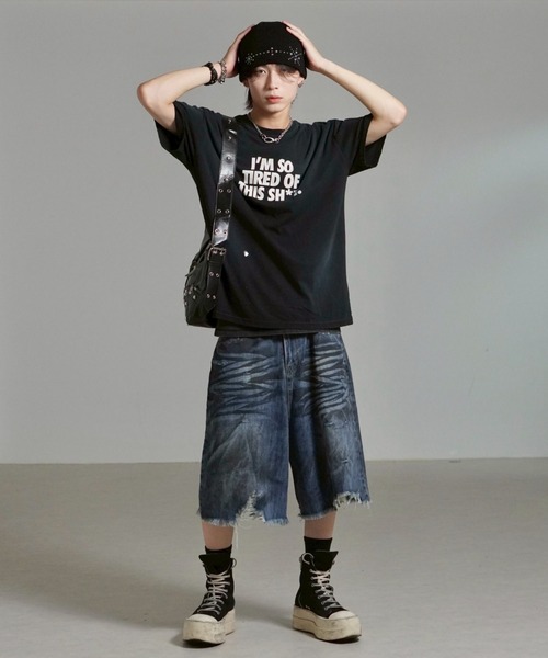 Chikashitsu +(チカシツプラス)の「【Chikashitsu +】multi studs beanie / 【チカシツプラス】マルチスタッズニット帽子(ニットキャップ/ビーニー・メンズ・グレー/ブラック/ホワイト・ONE SIZE)」の16枚目の写真