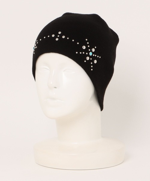 Chikashitsu +(チカシツプラス)の「【Chikashitsu +】multi studs beanie / 【チカシツプラス】マルチスタッズニット帽子(ニットキャップ/ビーニー・メンズ・グレー/ブラック/ホワイト・ONE SIZE)」の18枚目の写真