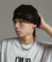 Chikashitsu +（チカシツプラス）の「【Chikashitsu +】multi studs beanie / 【チカシツプラス】マルチスタッズニット帽子（ニットキャップ/ビーニー）」