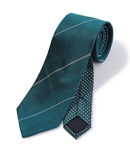 チェック×ドット柄シルクネクタイ（ネクタイ）｜MEN'S BIGI