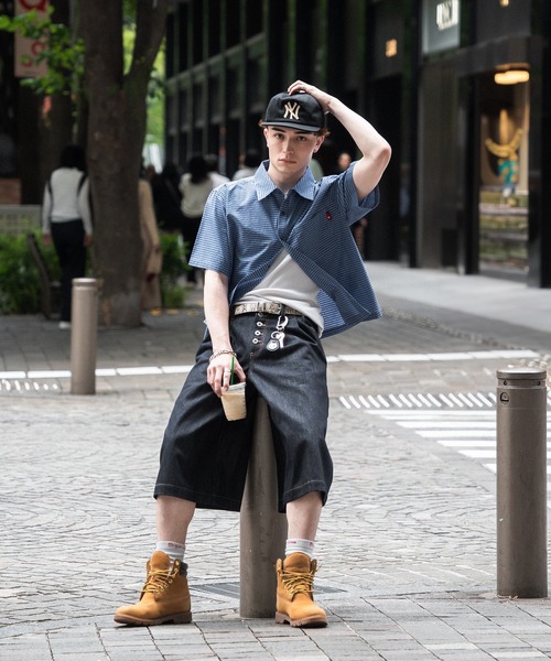 ★韓国の人気★【DDCO】★Crop Check シャツ★ CROPPED OVERSIZED CHECK SHIRT/クロップドアソートチェック