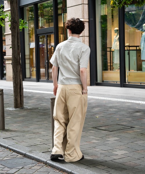 kutir(クティール)の「CROPPED OVERSIZED CHECK SHIRT/クロップドアソートチェックシャツ(シャツ/ブラウス・メンズ・アイボリー/ライトブルー/ブラック・MEDIUM/LARGE)」の12枚目の写真