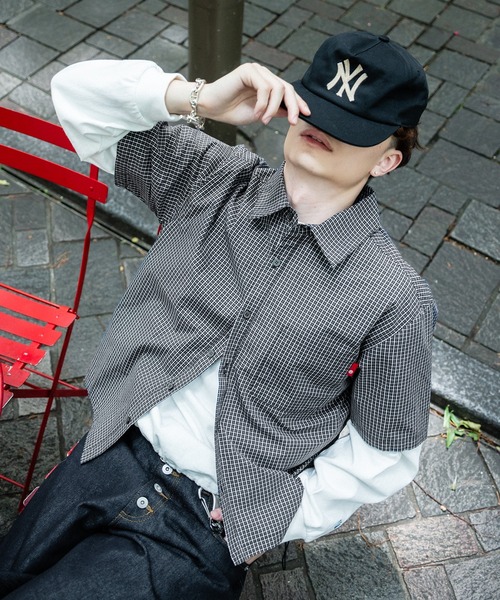 kutir(クティール)の「CROPPED OVERSIZED CHECK SHIRT/クロップドアソートチェックシャツ(シャツ/ブラウス・メンズ・アイボリー/ライトブルー/ブラック・MEDIUM/LARGE)」の18枚目の写真