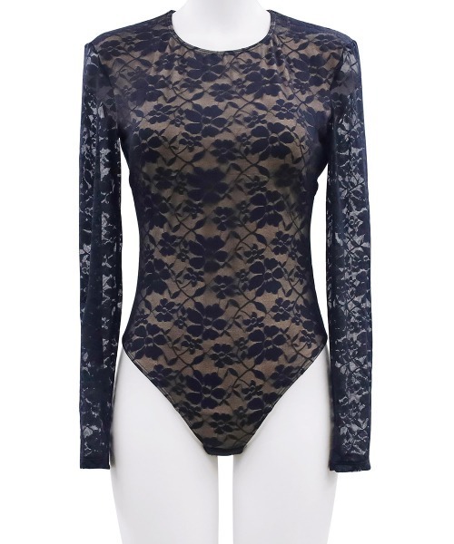 ANNEBRA（アンブラ）の「Waltz レースボディスーツ/テディ（Tシャツ/カットソー・レディース・ライトブルー/ネイビー・M/L）」の8枚目の写真