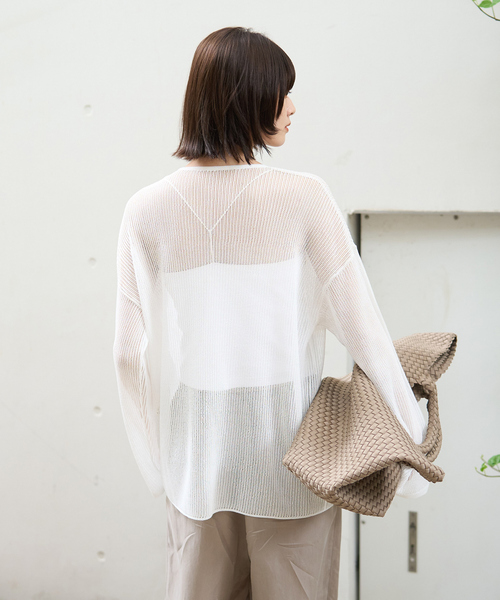 Rouge vif（ルージュヴィフ）の「スキッパー風透かしメッシュ