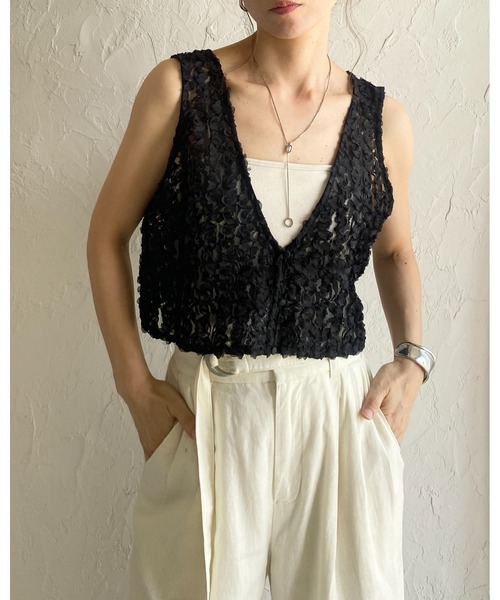 ネット完売品♡BeBeoD べベッド　ジャガードフリルカラーベスト BéBéoD