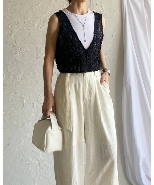ネット完売品♡BeBeoD べベッド　ジャガードフリルカラーベスト BéBéoD