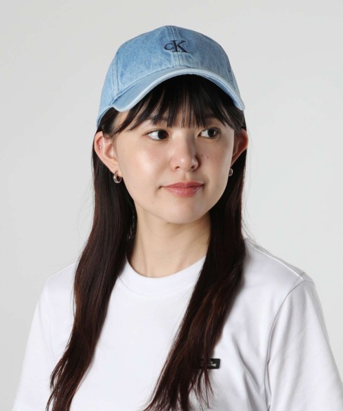 Calvin Klein SMALL MONOGRAM BASEBALL DENIM CAP カルバン
