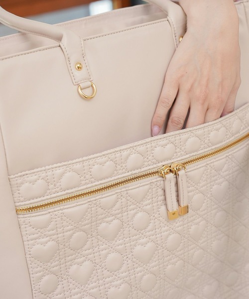 オリジナル ハートキルティング キャリーオン ビッグ トートバッグ le