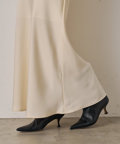 新品　ラウンジドレス　サテンナロースカート　カーキ サテンナロースカート | LOUNGEDRESS(ラウンジドレス)レディース