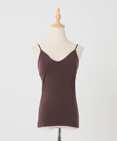 RESET】オーガニックコットン混 ブラキャミソール（ブラウン、ミント