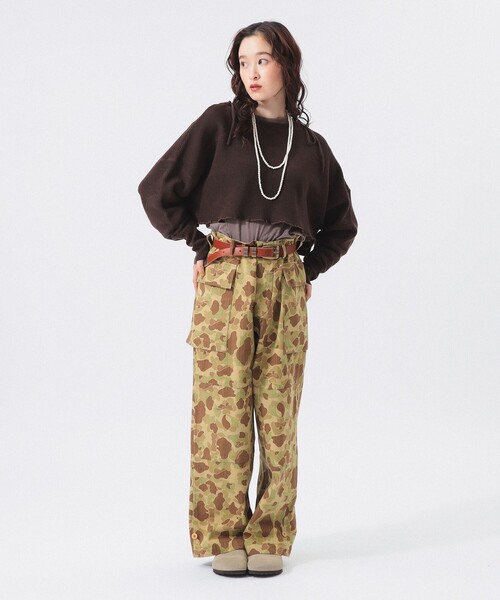 BEAMS BOY（ビームスボーイ）の「ミリタリー ショート プルオーバー（ニット/セーター・レディース・ホワイト系その他7/ダークブラウン/ネイビー・ONE SIZE）」の21枚目の写真