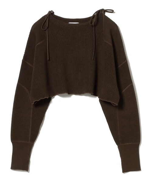 BEAMS BOY（ビームスボーイ）の「ミリタリー ショート プルオーバー（ニット/セーター・レディース・ホワイト系その他7/ダークブラウン/ネイビー・ONE SIZE）」の9枚目の写真